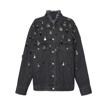 MOCo MUNN designer joint series 2023 winter new product hand-made denim jacket quilted jacket