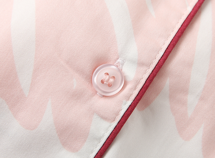 Pajama phù hợp với nữ mùa hè cotton dứa flamingo ve áo ngắn tay satin mặc giản dị Hàn Quốc phiên bản của bông dịch vụ nhà bộ đồ ngủ 2 dây