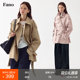 Fan Luo retro old money slack classic short trench coat
