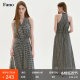 Fan Luo Fano Retro Retro Relaxed Black and White Plaid Dress Women's 2026 Summer Style New Dress A-Line Cut Shoulder-cut