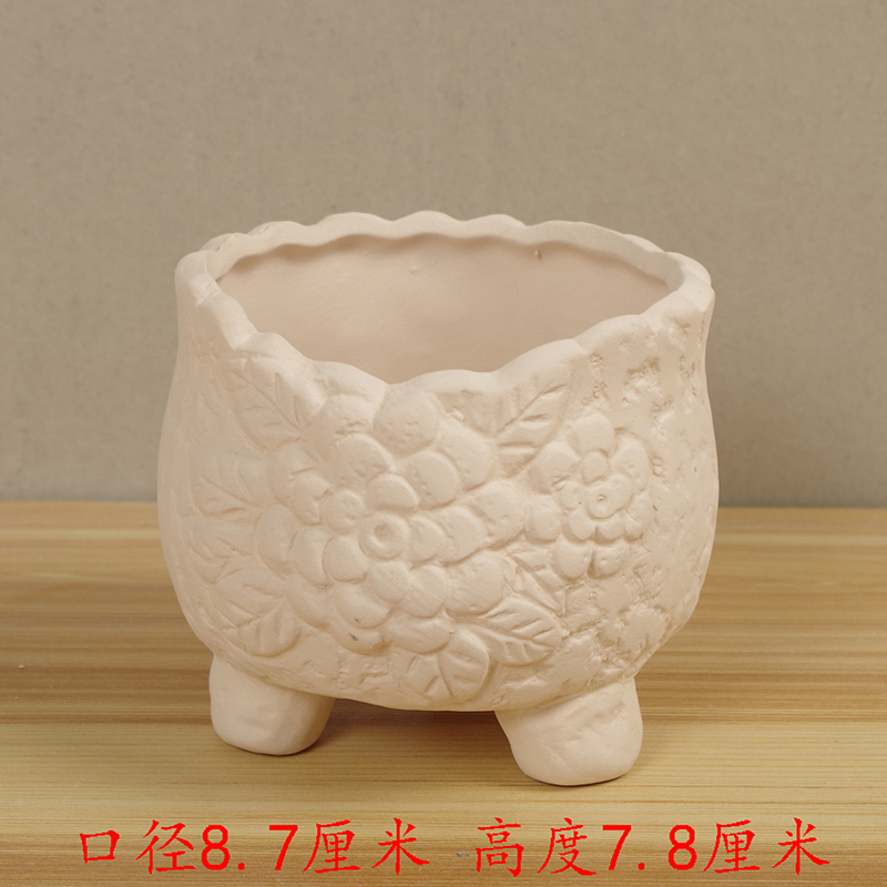 Tự làm vẽ tay vẽ thịt thịt gốm trắng khuôn màu hoa chậu cá tính hoa văn màu khuôn - Tự làm khuôn nướng khuôn kem silicon
