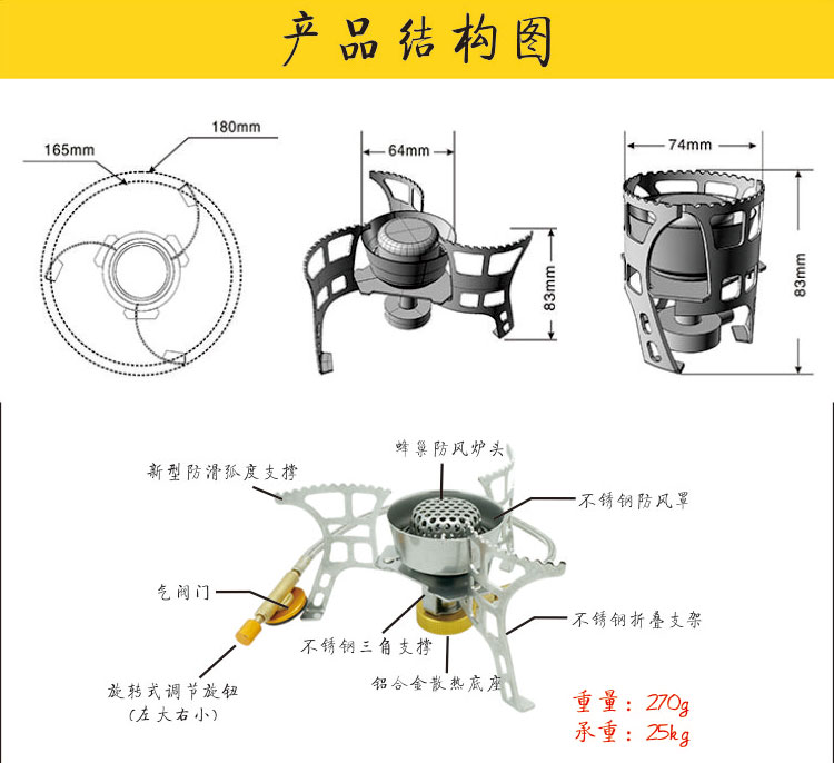 Hươu hoang dại Bọ cạp hoang dã - Bếp lò / bộ đồ ăn / đồ nướng dã ngoại bếp ga mini dã ngoại