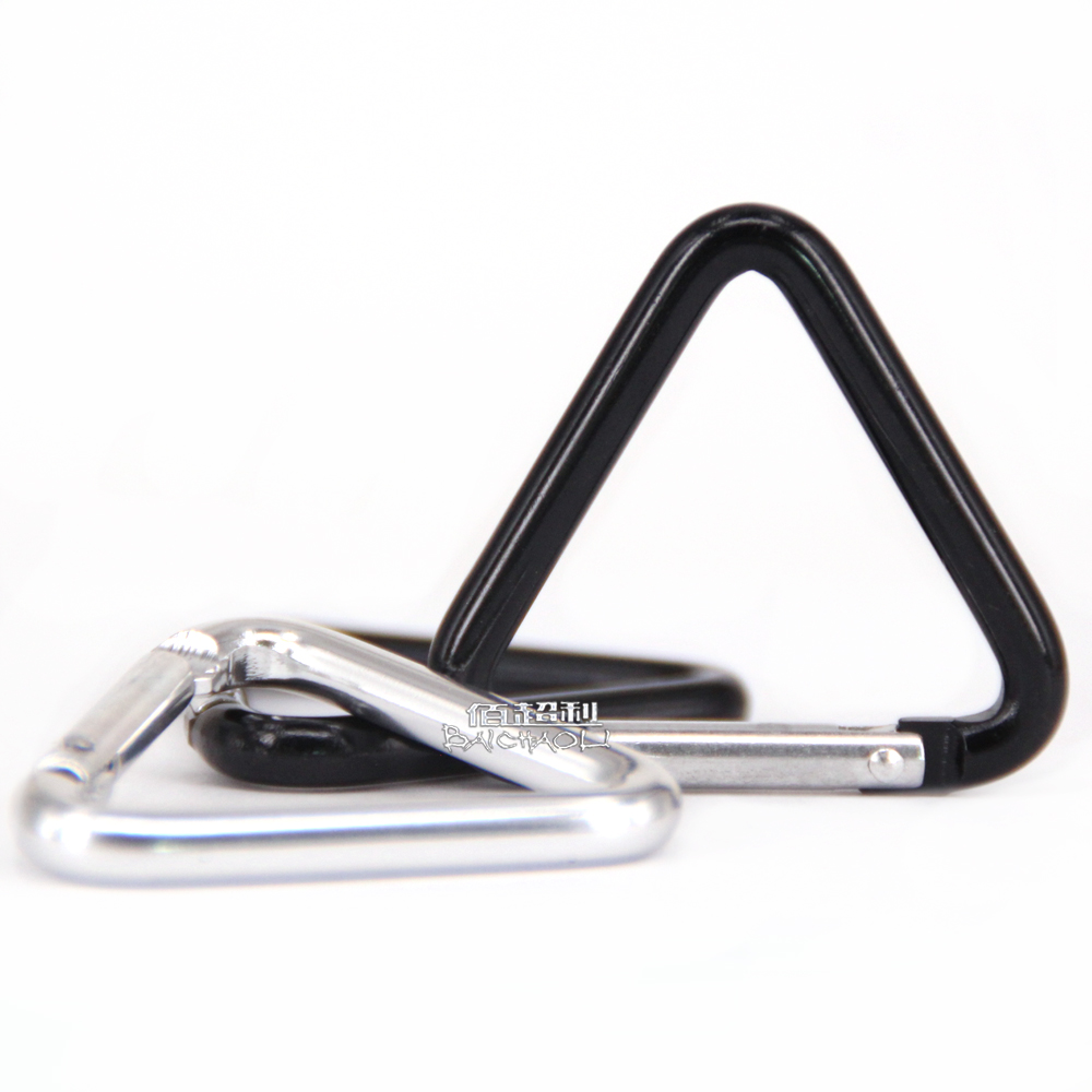 Number 5 Triangle Aluminum Alloy Black Silver Spring Rebound Press Buckle Can Logo Clothes Hat Charging Treasure accessories-Taobao
