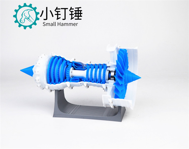 航空发动机 涡轮风扇发动机 模型航 引擎模型可电动 3D打印机