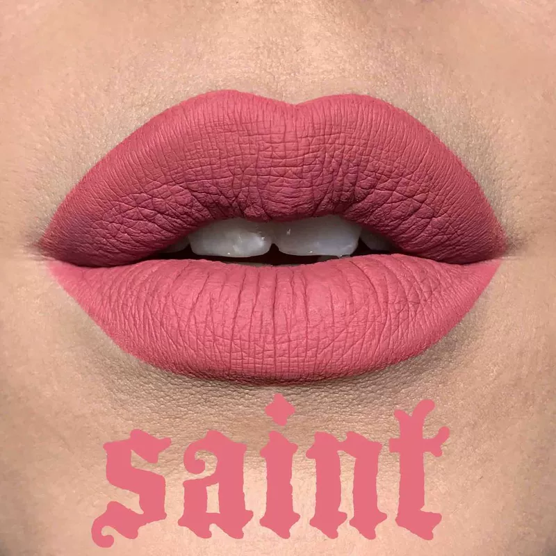 Mỹ mua bộ trang điểm Kat Von D Mini lip men nước hoa màu đen và trắng KVD Sinner Saint thế giới son môi