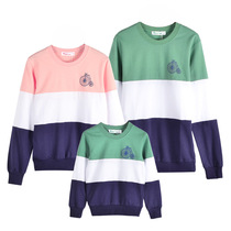 Parent-child clothing spring and autumn sweater A family of three mother and daughter baby pure cotton mother and son casual large size long-sleeved T-shirt