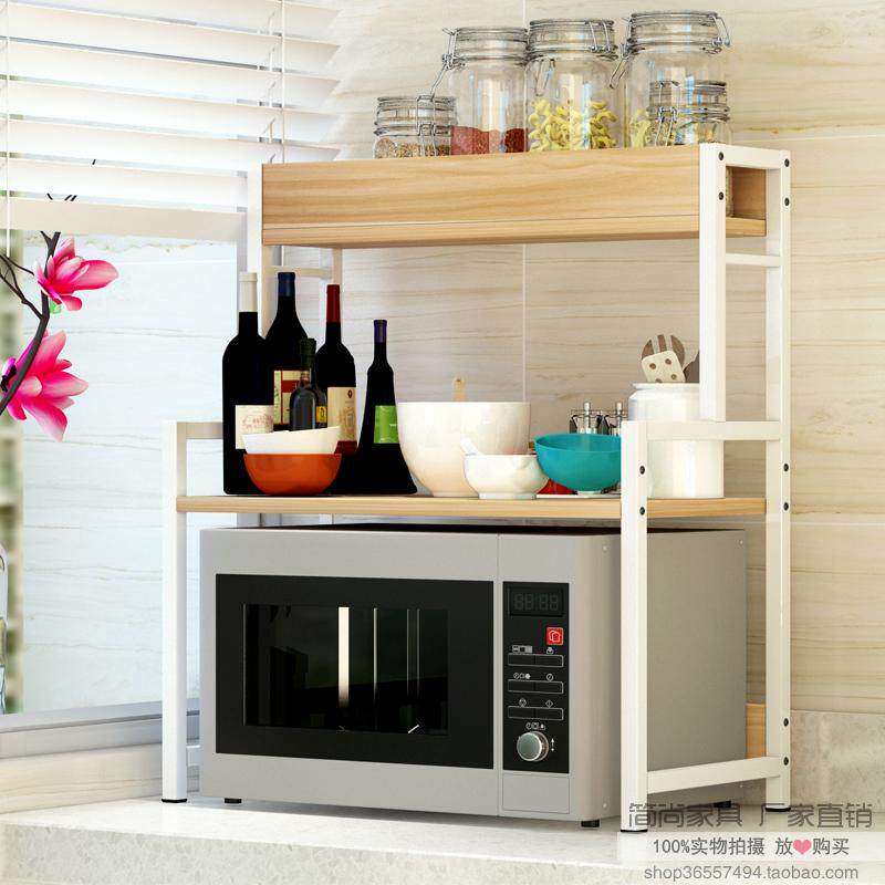 Kitchen Shelve Microwave Rack Ground Floor Multilayer Stainless Steel Kitchen Items Containing Shelve Oven Rack Pan Rack