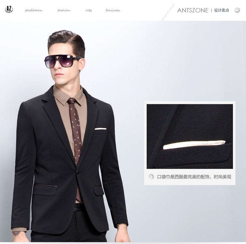 Costume homme ANTSZONE en polyester pour printemps - Ref 1576396 Image 8
