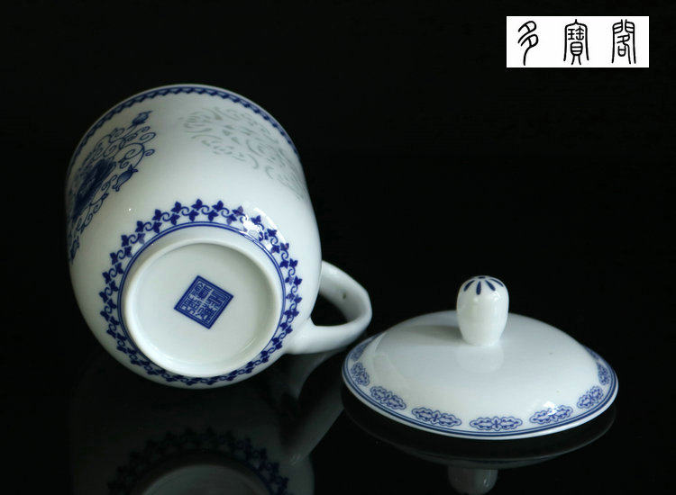 景德鎮青花玲瓏瓷茶杯手工鏤空陶瓷茶杯個人杯辦公杯|馬克杯|ETMall東森