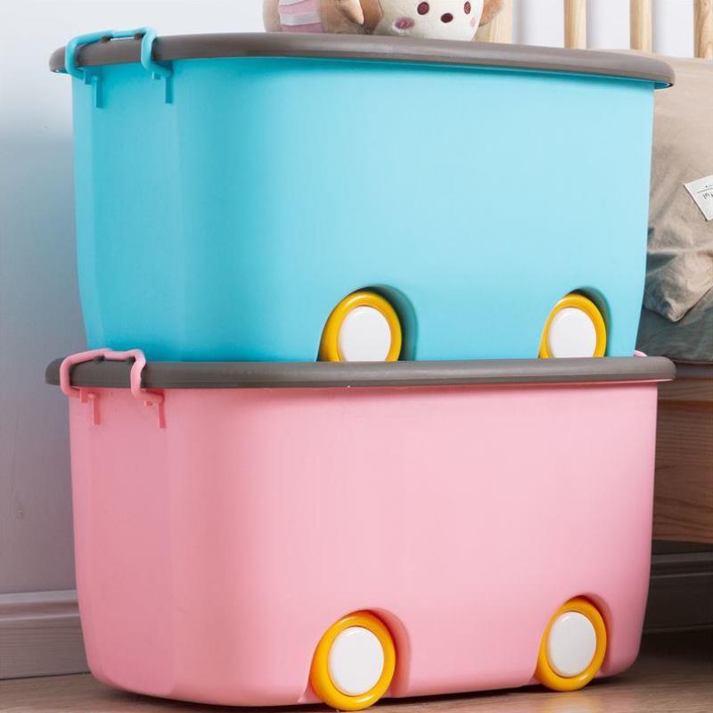 Toy container box children large baby multi-function collection basket plastic clothes snack container box finishing