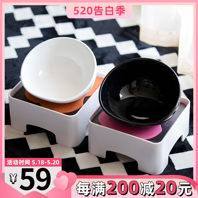 Japanese bulldog dog anti-slip ceramic bowl Faboba Coketedi Dog bowls Bowl Water Basin Pet Table Supplies