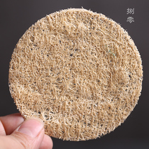 Pure natural loofah loofah pot mat tea cup mat kung fu tea ceremony tea set accessories Japanese water absorbent non-slip pot tea mat