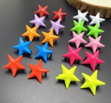 DIY Закрепление, одежда для обуви, кожаная одежда, сумка, аксессуары для материалов ручной работы, панк -цветные гвозди пентаграммы голубые.