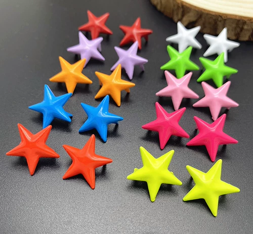 DIY Закрепление, одежда для обуви, кожаная одежда, сумка, аксессуары для материалов ручной работы, панк -цветные гвозди пентаграммы голубые.