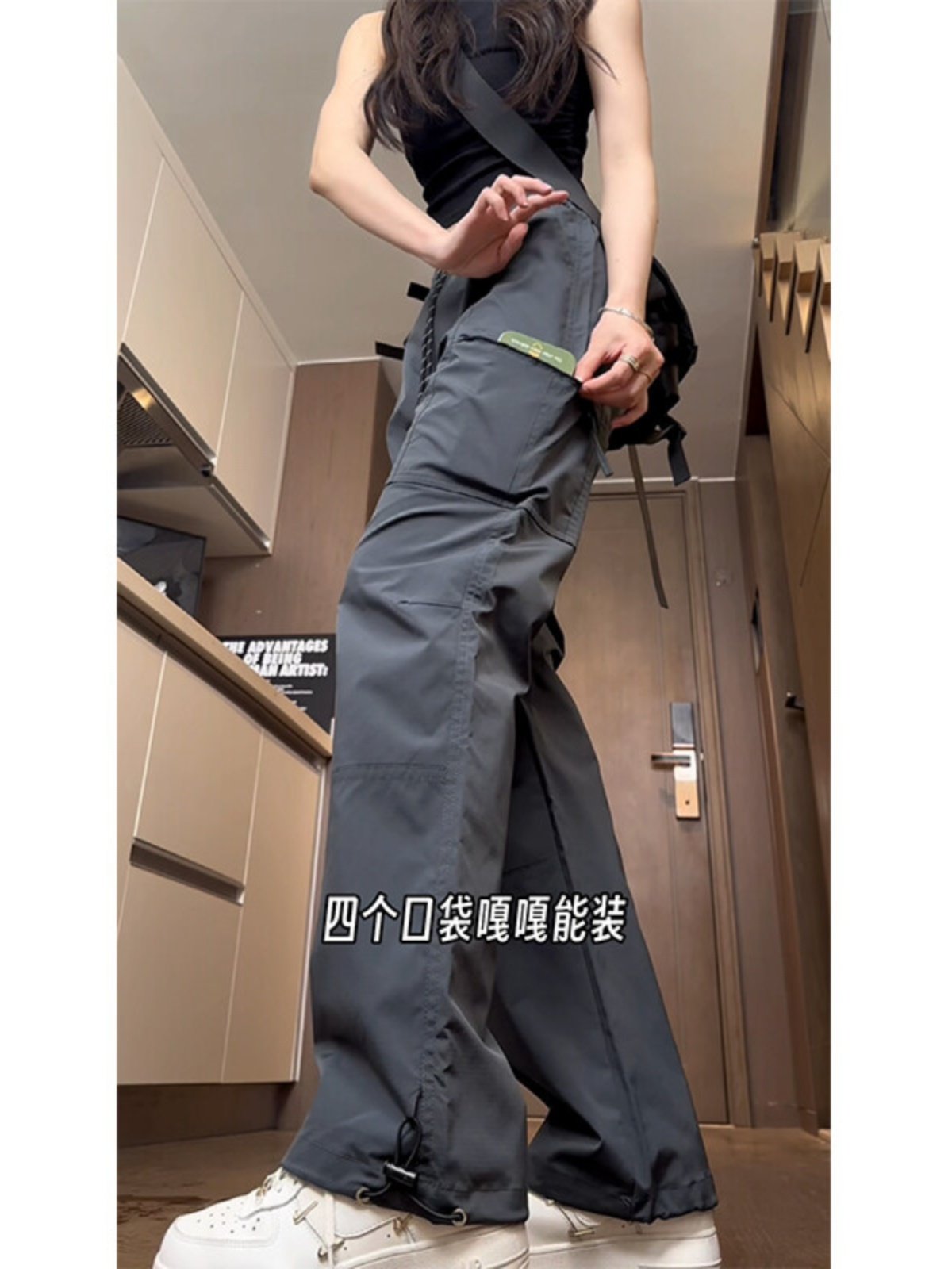 Tangshi Group Desso American-Style Outdoor Straight-Leg Hiking Pants for Women, Spring and Autumn Mountaineering Pants, Windproof and Waterproof Jogger Pants for Men