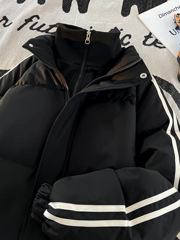 Tangshi Group Desso Fake Two-Piece American-Style Cotton Coat for Women, New Winter Thickened Cotton Jacket, Loose Cotton Padded Jacket, Trendy Brand