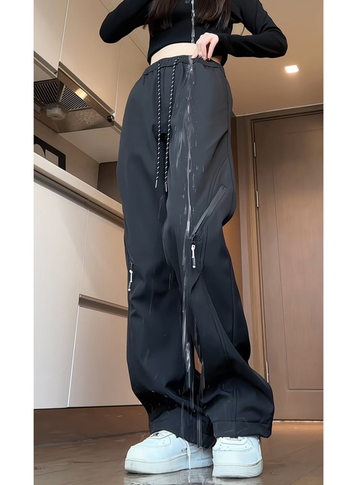 Tangshi Group Desso Straight-Leg Casual Pants for Women, Trendy Brand, Spring and Autumn, Loose, Quick-Drying, Waterproof Cargo Pants