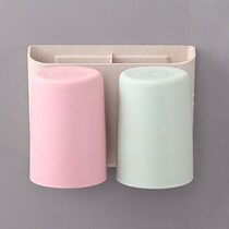 Double set cartoon Korean Cup home toilet toothbrush shelf tooth holder suction Wall combination can be