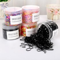 Girl color dress ring with hair rubber band 100 lap disposable head rope without mark and fine little black