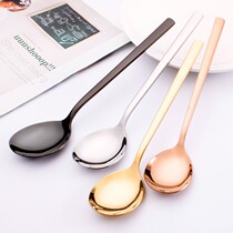 Spoon long handle to eat Phnom Penh household tableware spoon chopsticks rack gray tank toothbox spoon stainless