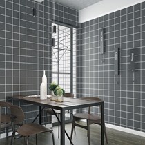 Wallpaper self-adhesive black and white plaid simple bedroom dormitory decoration living room background wall waterproof desk sticker