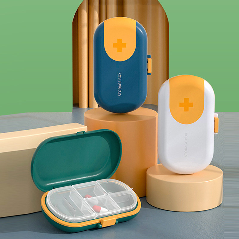 Medicine box portable small number Mini large capacity Sub-medicine sheet Divine Instrumental containing Packaged G Box Week Travel Seal