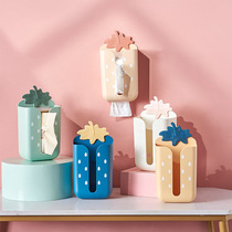 Perforated Wall-mounted Paper Towel Box Cute Pumping Paper Box Kitchen Paper Containing Box Toilet Plastic Toilet Paper Shelf Storage