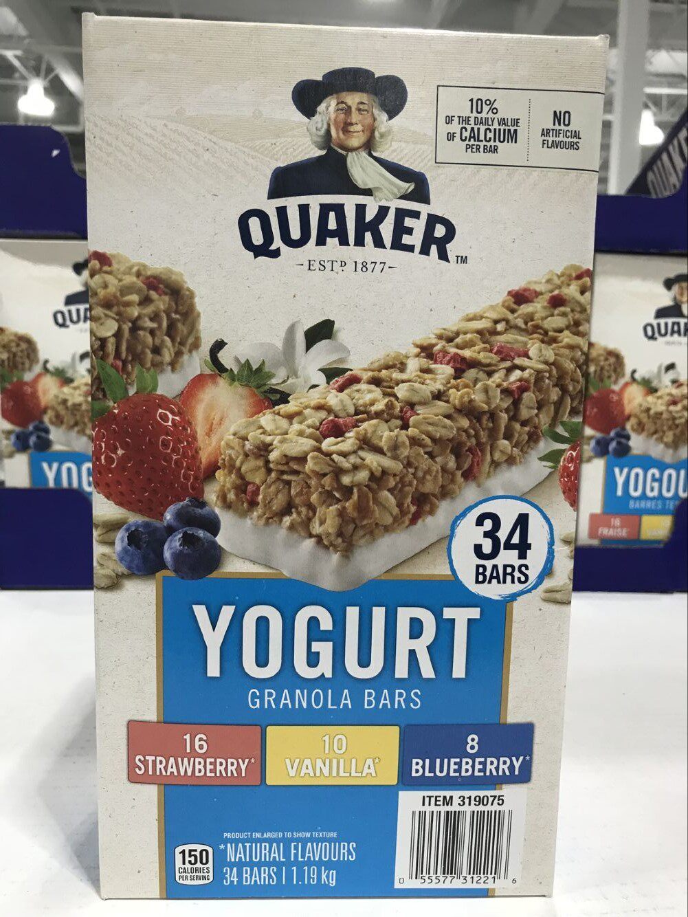 Canada Direct Post Quaker Guiger Fruit yoghurt Cereal Energy Stick 34 1 19kg