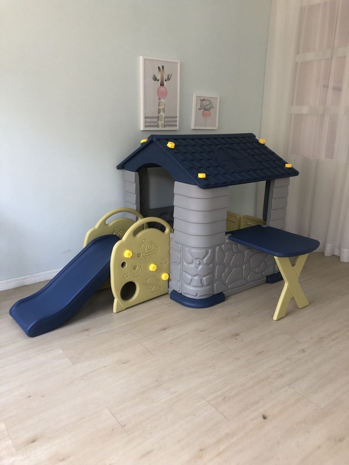 Kindergarten Mini Hut Double Door Leisure Hut Children's Baby Fence Playhouse Play House Play Series