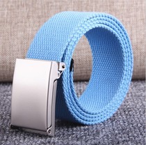 Personality fashion candy color buckle pink plum red Orange Orange male Lady couple canvas belt belt belt