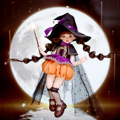 taobao agent Halloween Little Witch 6 BJD Doll Clothing Material Pack DIY Xiaobu OB11OB24BLYTHE Christmas