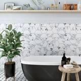 Северная геометрическая шестигранная кирпичная конфеты глазурь ins intro плитка туалетная кухня стена кирпич против стекла