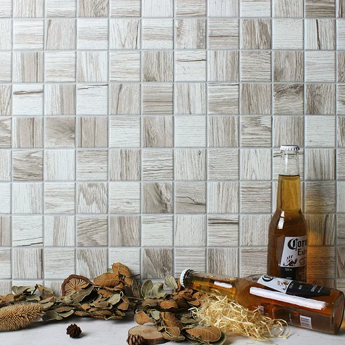 Полная фарфоровая деревянная плитка имитация твердая троянская туалетная гостиная плитка керамическая фоновая стена сельская ретро -стены