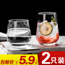 Green Apple high-value glass water Cup home simple heat-resistant breakfast cup juice cup set drinking water Tea Cup