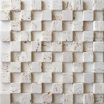 Rice White Cave Stone Mosaic Wall Patch Natural Marble Stone 3d Cultural Stone Background Wall Living Room Balcony Toilet