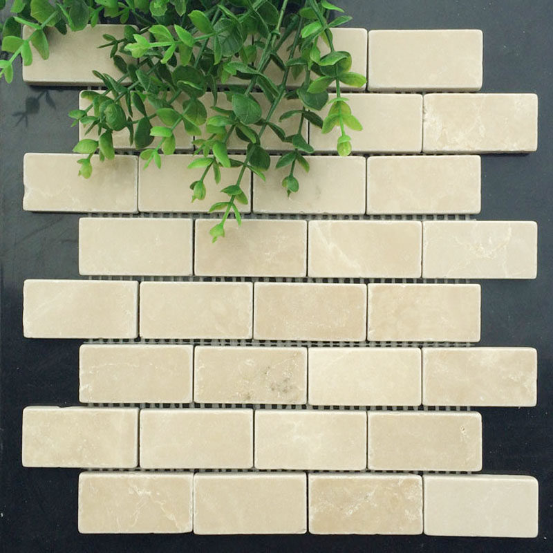 Stone antique mosaic wall stickers Marble Shaanna small barrier brick puzzle Beige cultural stone waist line bathroom