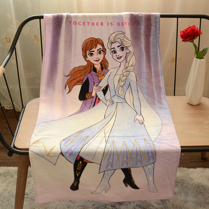 Cartoon cute girl princess Frozen cotton bath towel bath large towel soft and absorbent 120*60cm