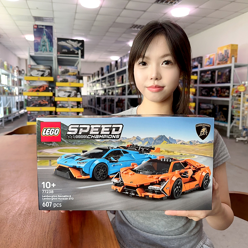 Lego 77238 Lamborghini Revuelto and Huracán Sto Racing Car Building Block Toys