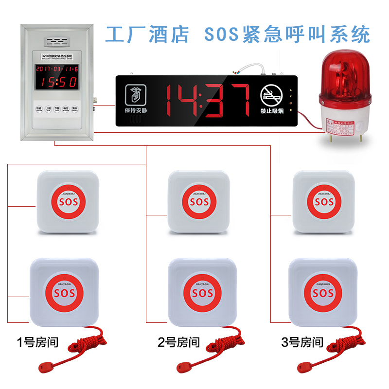 Hospital hotel factory sos emergency alarm system Room cosmetic emergency alert factory lack of information alarm