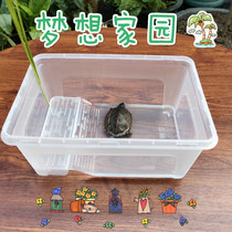 Detachable turtle plastic tank water tortoise transparent box Brazil crocodile turtle nursery and feeding basin small box