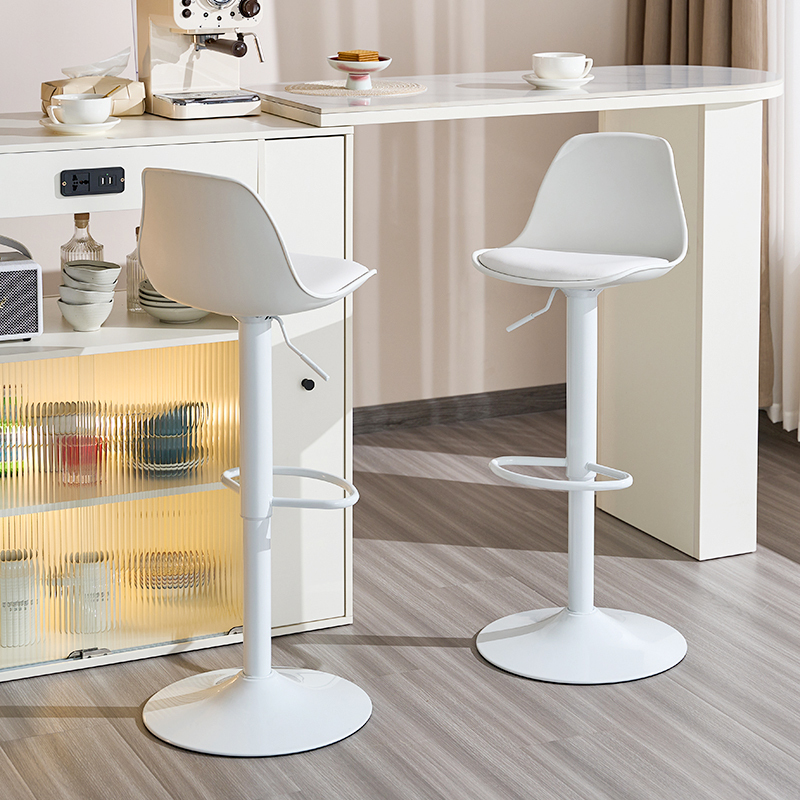 Bar Stool, Home High Stool, Adjustable Chair, Commercial Bar Stool, Front Desk High Stool with Backrest, Cashier Bar Chair