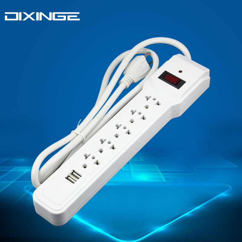 5-15R Brazilian row socket dual USB American standard 15A plug-in drag line board Central and South America 110V American-style wiring board