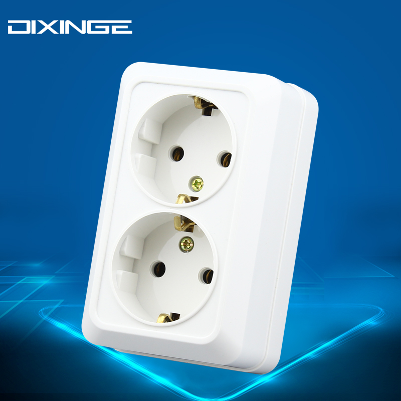 European two - digit wall socket Euro standard power supply double socket German German German German German German German German German German German German German German - standard 16A double - link socket