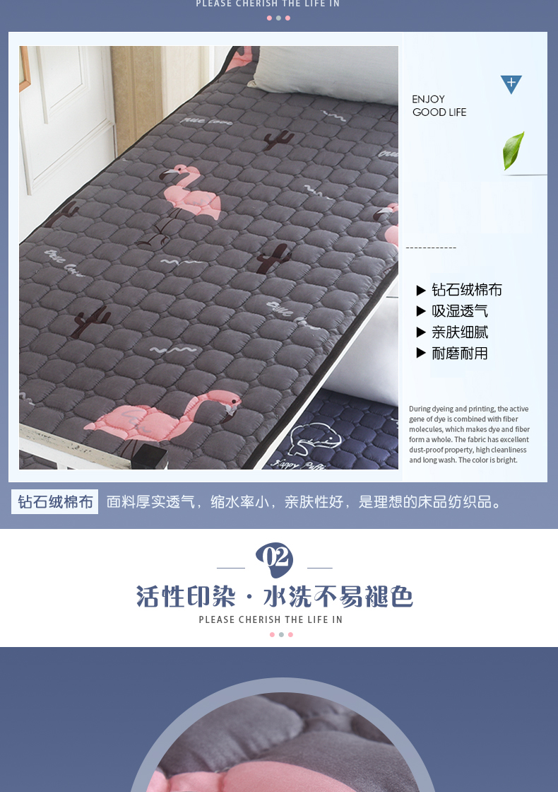 Sinh viên ký túc xá nệm 0.9m1.5 mét 1.8m nệm đơn hoặc kép mat tatami mat gầy nhà mùa hè - Nệm nệm cao su nhập khẩu