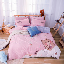 Total cotton 60 Cartoon New Frontier Cotton Children Four Pieces Of Pure Cotton Girl Quilt Cover PRINCESS WIND BED GOODS THREE SETS