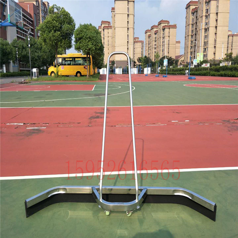Tennis basketball court water pusher Stadium scraper Aluminum alloy wiper Rubber strip Sports ground cleaning scraper