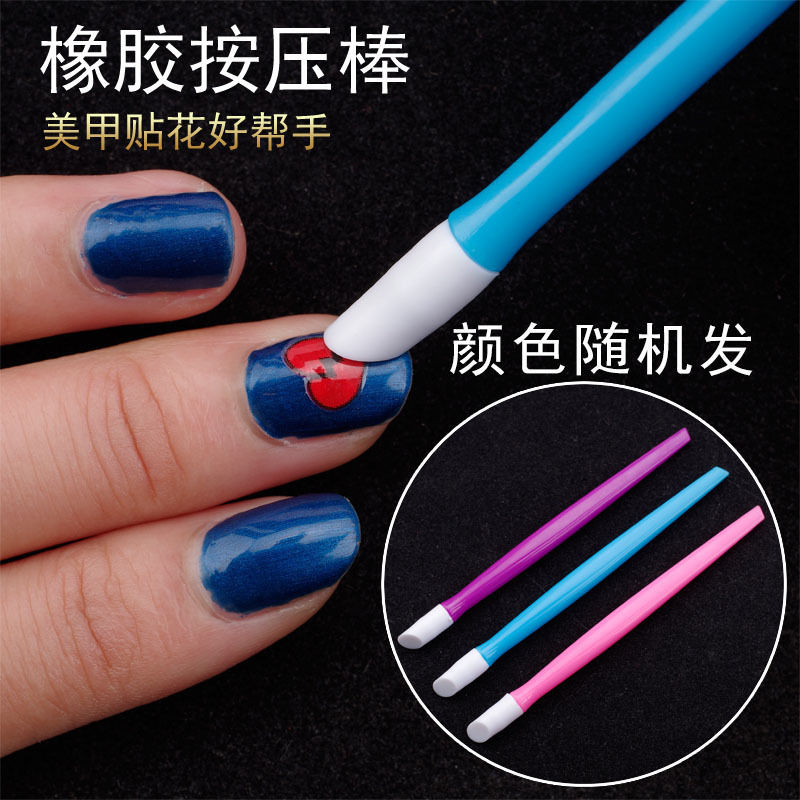 Nail Art Tool Rubber Press Stick Double-Ended Decal Sticker Press Pen Stick Embossing Stick Cuticle Pusher Nail Tool Nail Art Tool Rubber Press Stick Double-Ended Decal Sticker Press Pen Stick Embossing Stick Cuticle Pusher Nail Tool