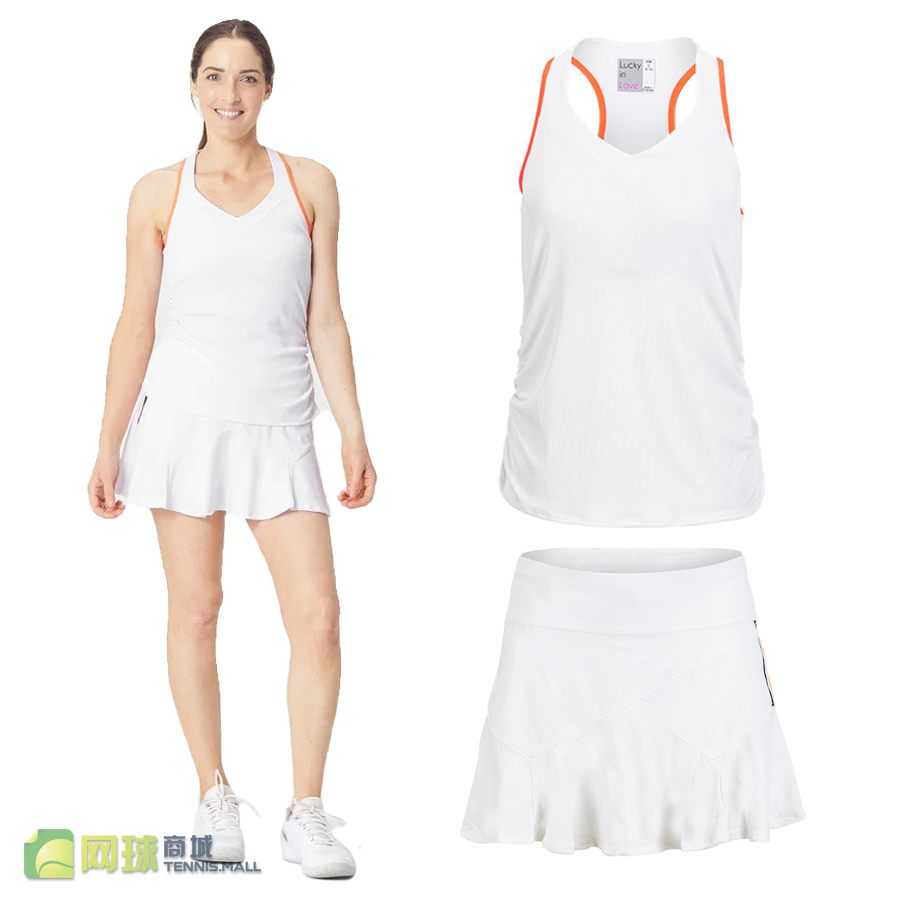 Foreign Lucky in Love women's tennis wear vest suspender skirt suit breathable quick-drying R