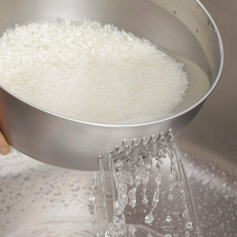 Japan imports 304 stainless steel household rice washing basin, egg washing basin, vegetable washing basin, cooking basin, basin, baking and basin