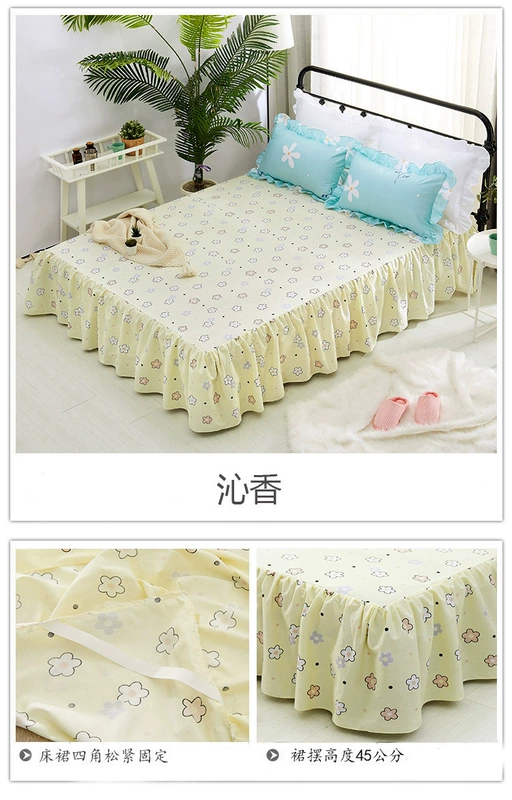 Váy ngủ mùa hè Hàn Quốc cotton twill bed khăn trải giường bụi phủ giường 1.2 / 1.5 / 1.8 / 2.0m - Váy Petti